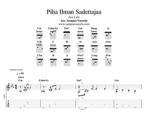 Piha Ilman Sadettajaa - Fingerstyle Guitar Tab